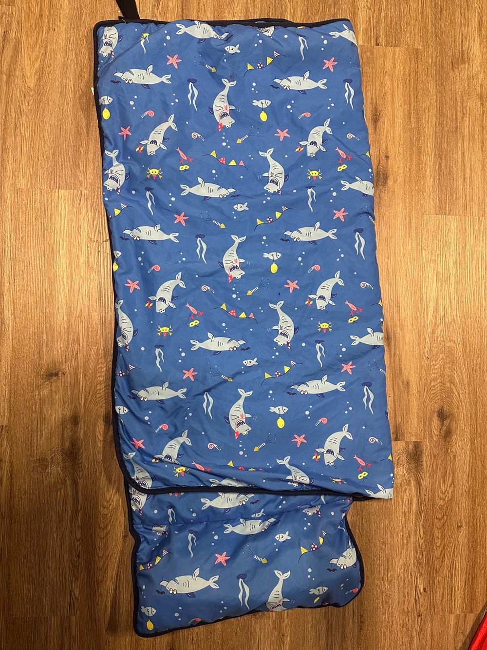 Kids Blue Shark Print Nap Mat